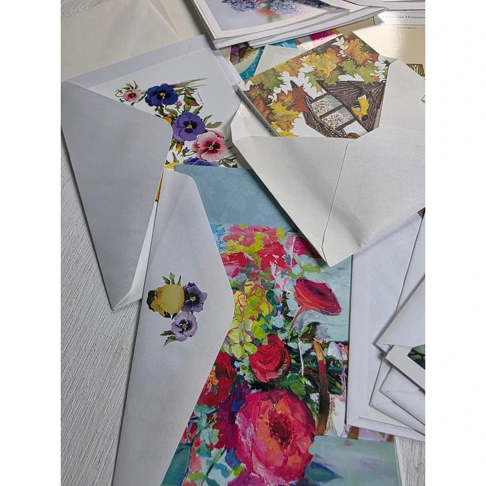 Vintage Greeting Card Lot Norman Rockwell Floral Puppy Cottagecore Boho Assorted